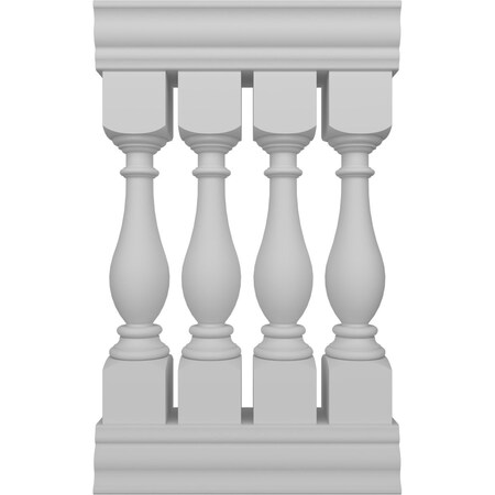 Ekena Millwork Fiberthane Legacy Balustrade Railing Kit, Style A (6 1/4" On-Center Spacing to Pass 4" Sphere Code) BALK42X024LGA